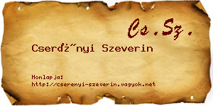 Cserényi Szeverin névjegykártya